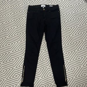 Frame Denim Le Skinny de Jeans with Gold Zipper - EUC